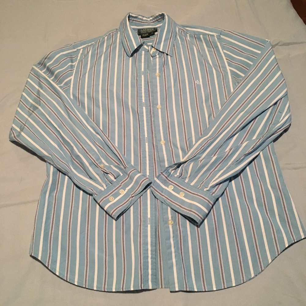 Lauren Ralph Lauren, Blue bottom down blouse